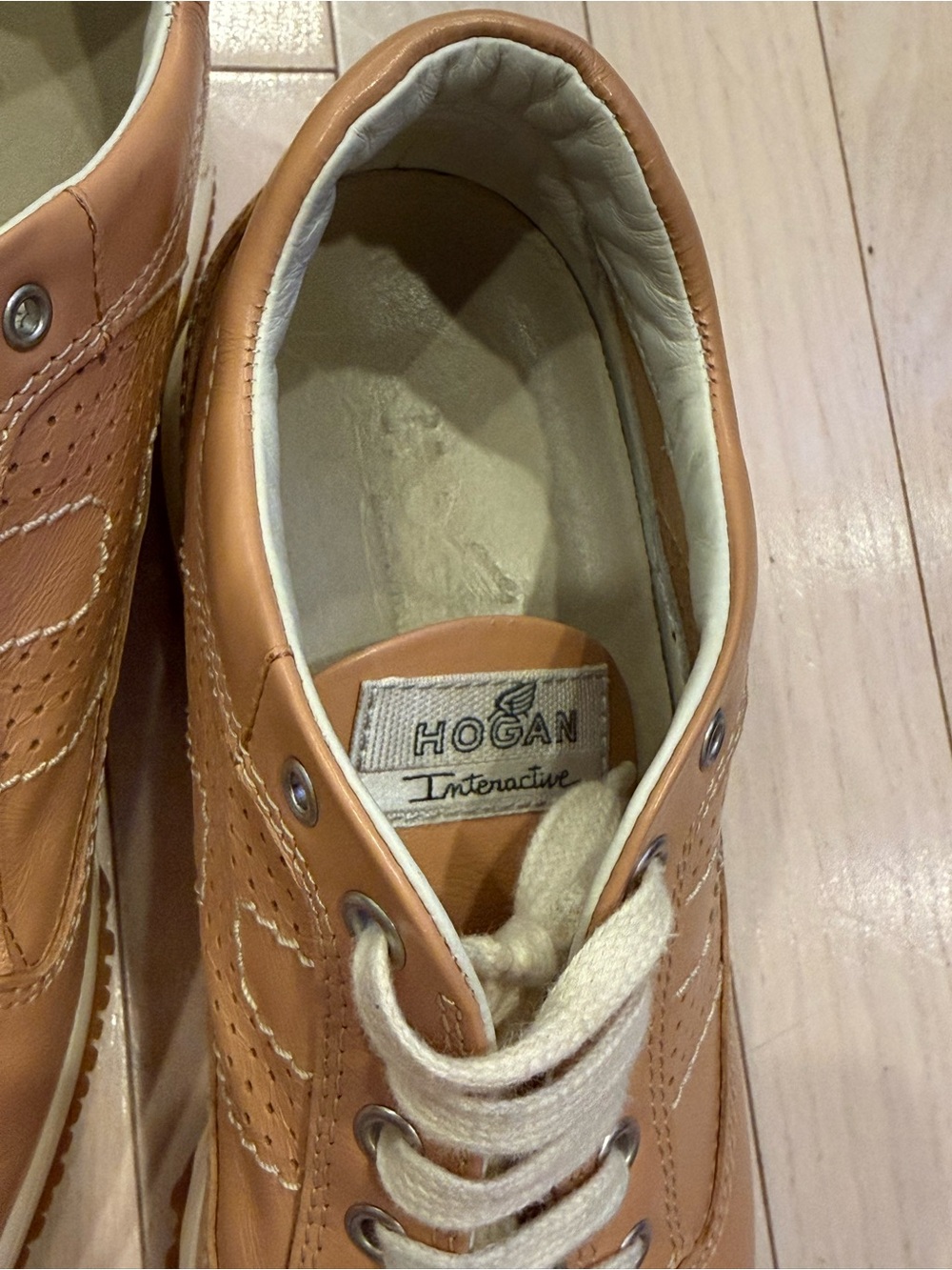 Vintage Hogan Interactive Leather Sneakers Size 37.5 - Picture 5 of 6